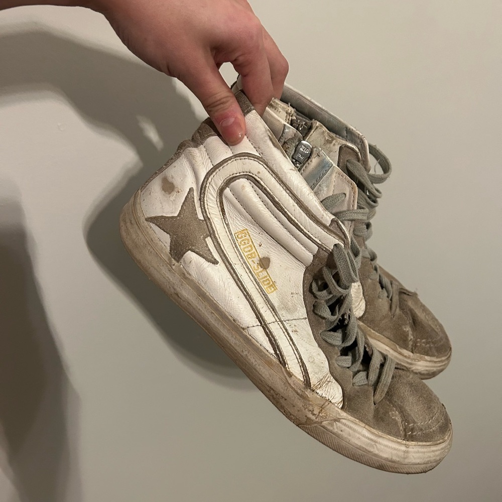 Golden Goose White High-Top Sneakers